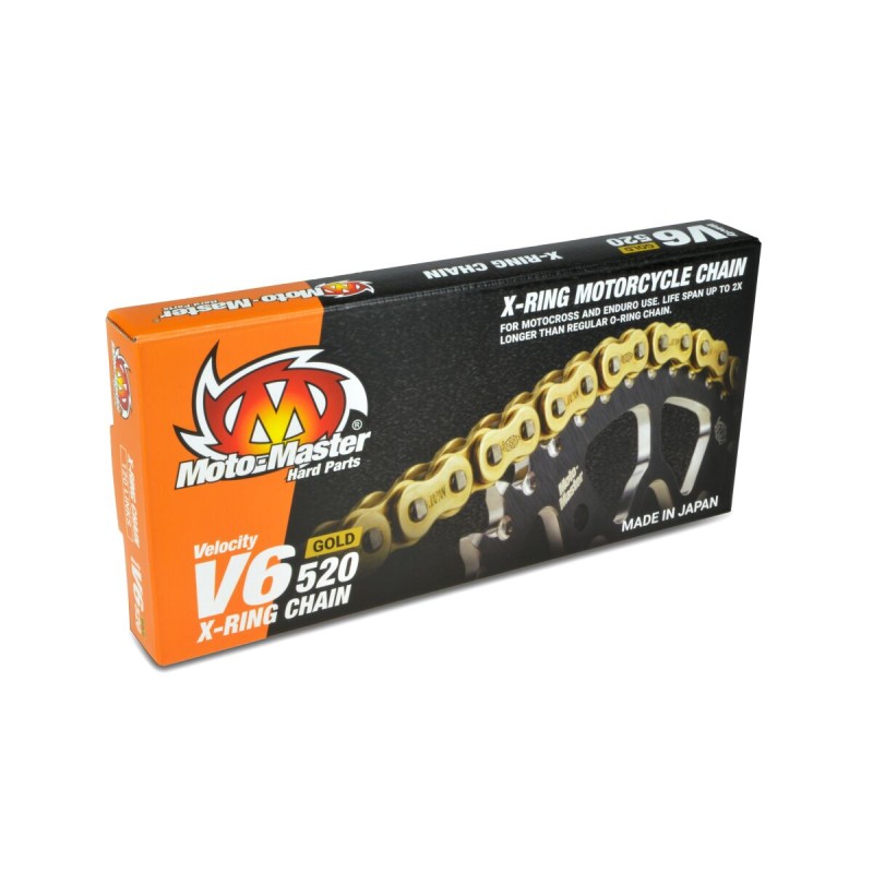 Cadena X-Ring V6 paso 520 120 eslabones con enganche Moto-Master GasGas
