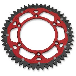 Corona bimetálica de aluminio y acero 50 dientes paso 520 roja Moose Racing Husqvarna