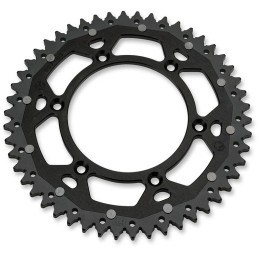 Corona bimetálica de aluminio y acero 50 dientes paso 428 negra Moose Racing KTM