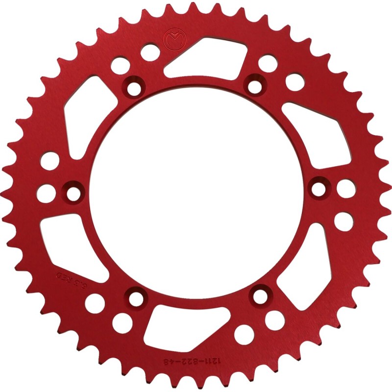 Corona de aluminio 48 dientes roja Moose Racing Husqvarna