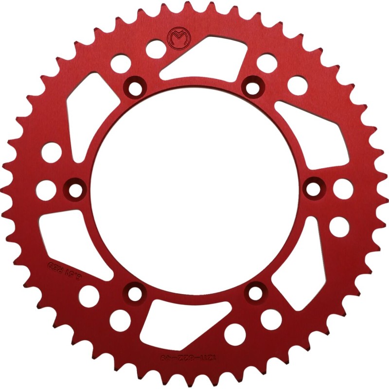 Corona de aluminio 49 dientes roja Moose Racing Husqvarna