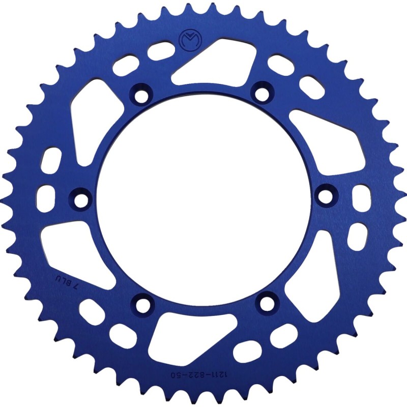 Corona de aluminio 50 dientes paso 520 azul Moose Racing Husqvarna