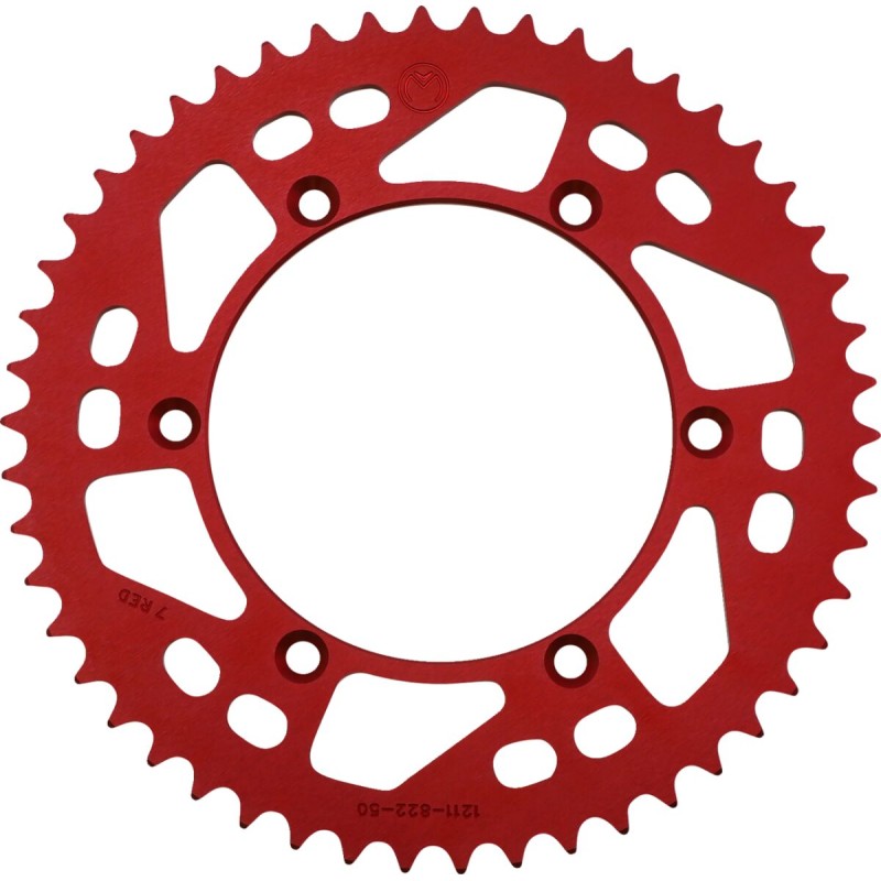 Corona de aluminio 50 dientes roja Moose Racing Husqvarna