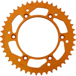 Corona de aluminio 45 dientes naranja Moose Racing KTM