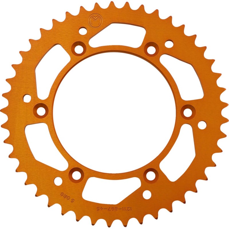 Corona de aluminio 45 dientes naranja Moose Racing KTM