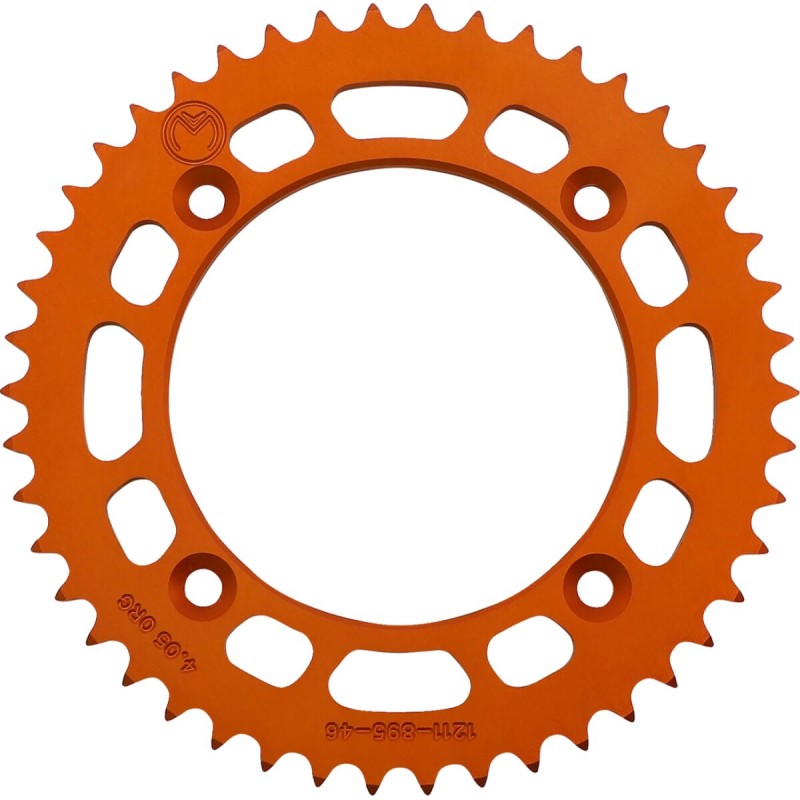 Corona de aluminio 46 dientes paso 428 naranja Moose Racing KTM