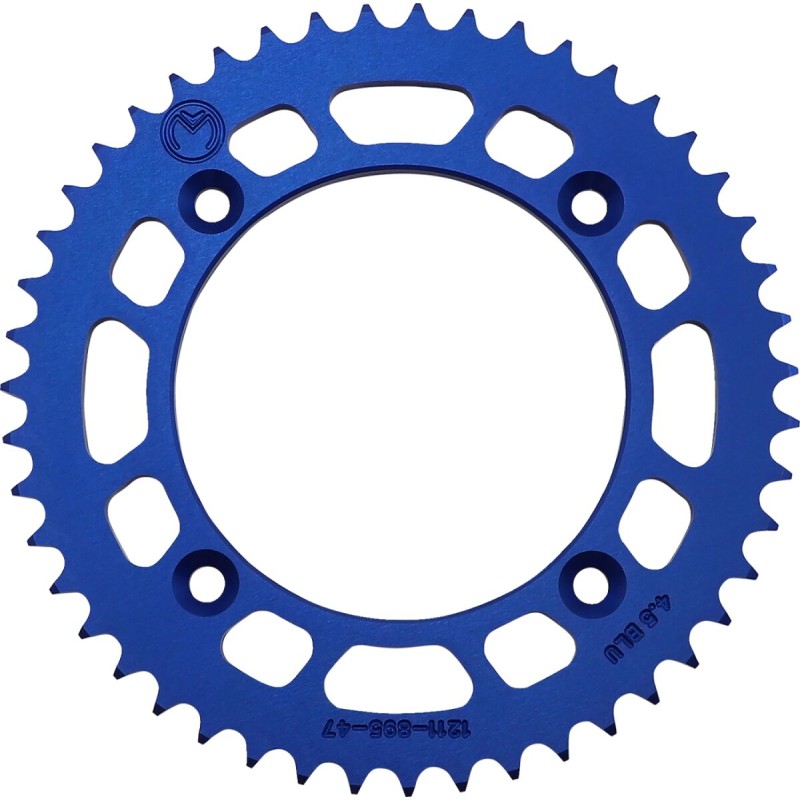 Corona de aluminio 47 dientes paso 428 azul Moose Racing KTM