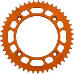 Corona de aluminio 47 dientes paso 428 naranja Moose Racing KTM