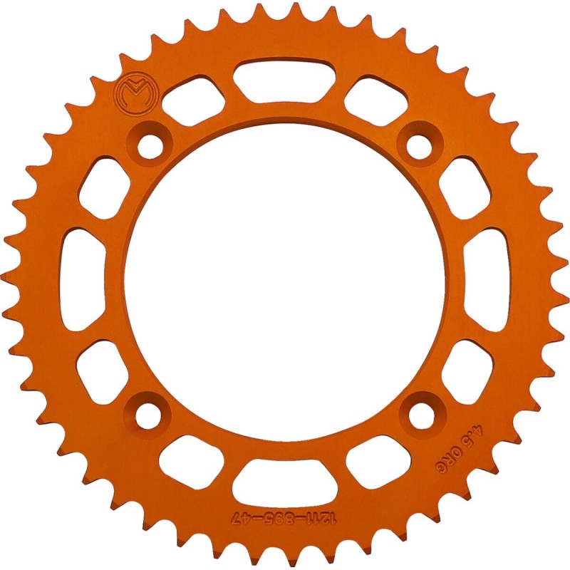 Corona de aluminio 47 dientes paso 428 naranja Moose Racing KTM