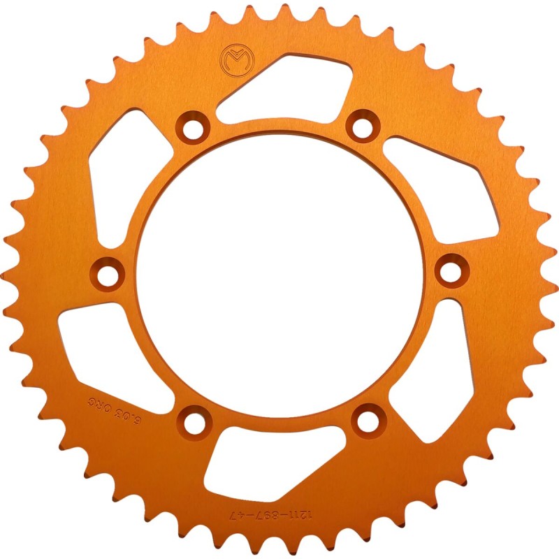 Corona de aluminio 47 dientes naranja Moose Racing KTM