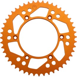 Corona de aluminio 48 dientes naranja Moose Racing KTM
