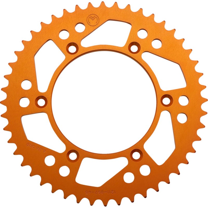 Corona de aluminio 48 dientes naranja Moose Racing KTM