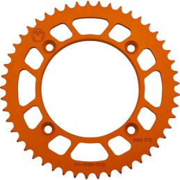 Corona de aluminio 49 dientes paso 428 naranja Moose Racing KTM