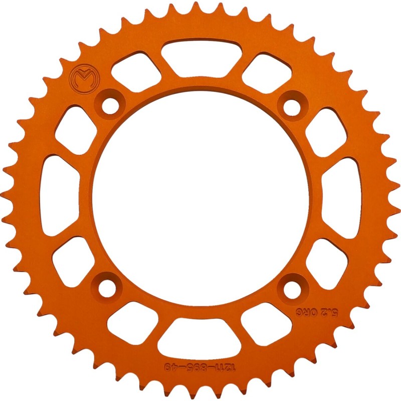 Corona de aluminio 49 dientes paso 428 naranja Moose Racing KTM