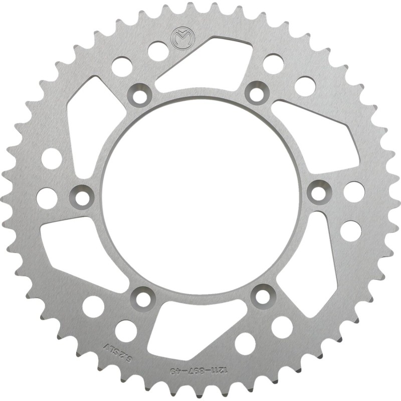 Corona de aluminio 49 dientes plata Moose Racing KTM - 1211-897-49-11