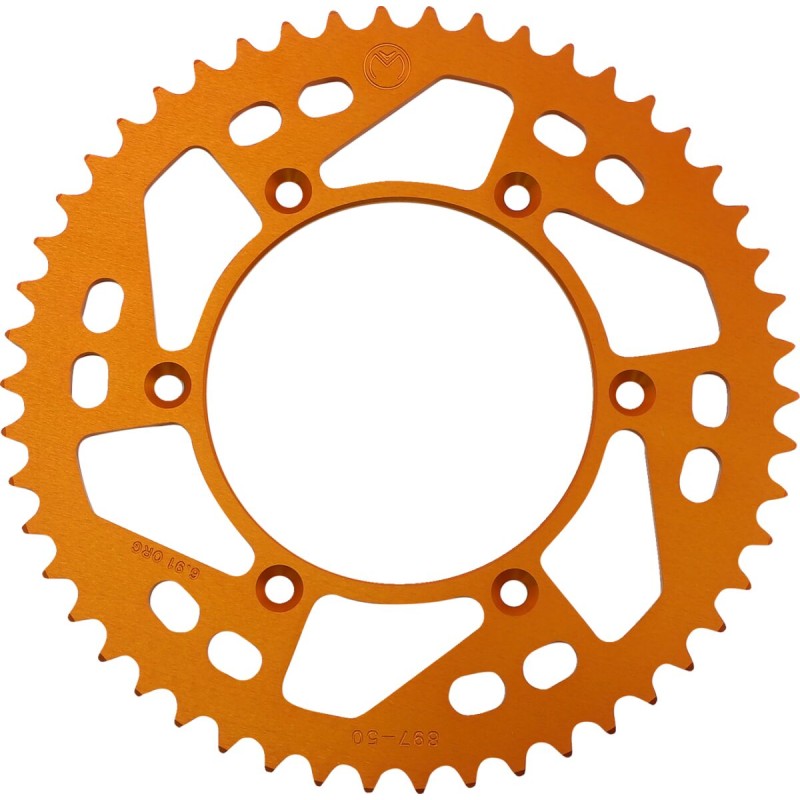 Corona de aluminio 50 dientes naranja Moose Racing KTM - 1211-897-50-14