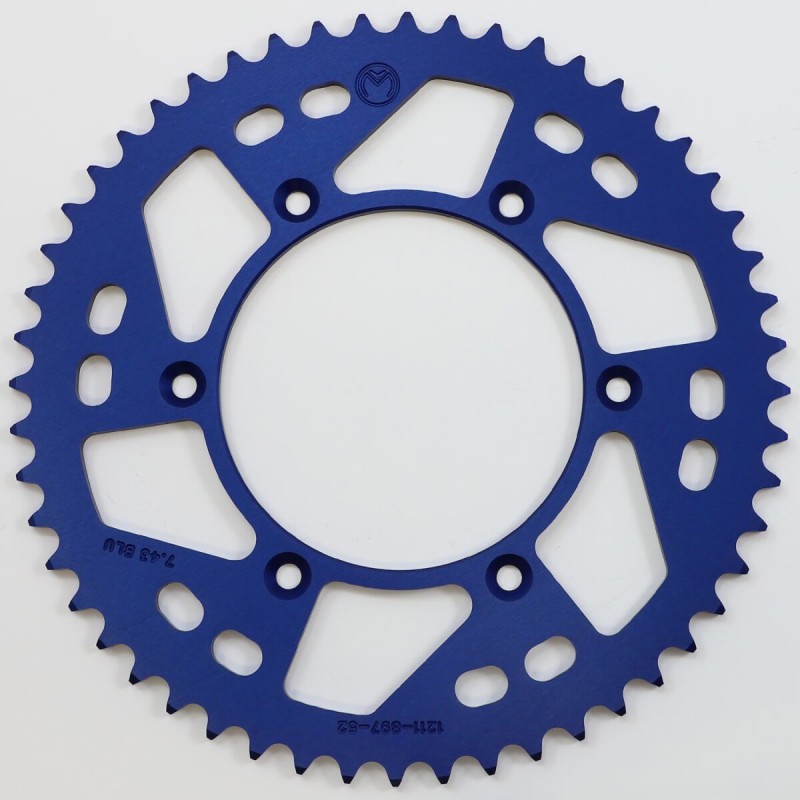 Corona de aluminio 52 dientes paso 520 azul Moose Racing KTM