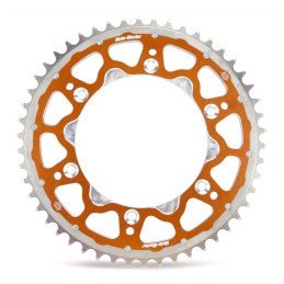 Corona de aluminio Fusion 51 dientes paso 520 naranja Moto-Master KTM