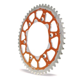 Corona de aluminio Fusion 51 dientes paso 520 naranja Moto-Master KTM