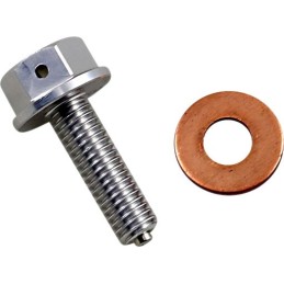 Tapón de vaciado magnético plateado Moose Racing - T14-1081S