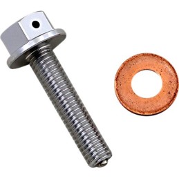 Tapón de vaciado magnético plateado Moose Racing - T14-1082S