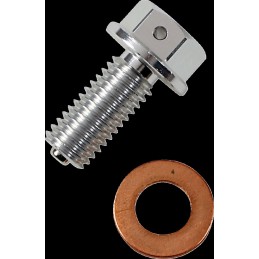 Tapón de vaciado magnético plateado Moose Racing - T14-2082S