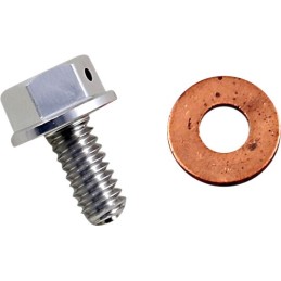 Tapón de vaciado magnético plateado Moose Racing - T14-2083S