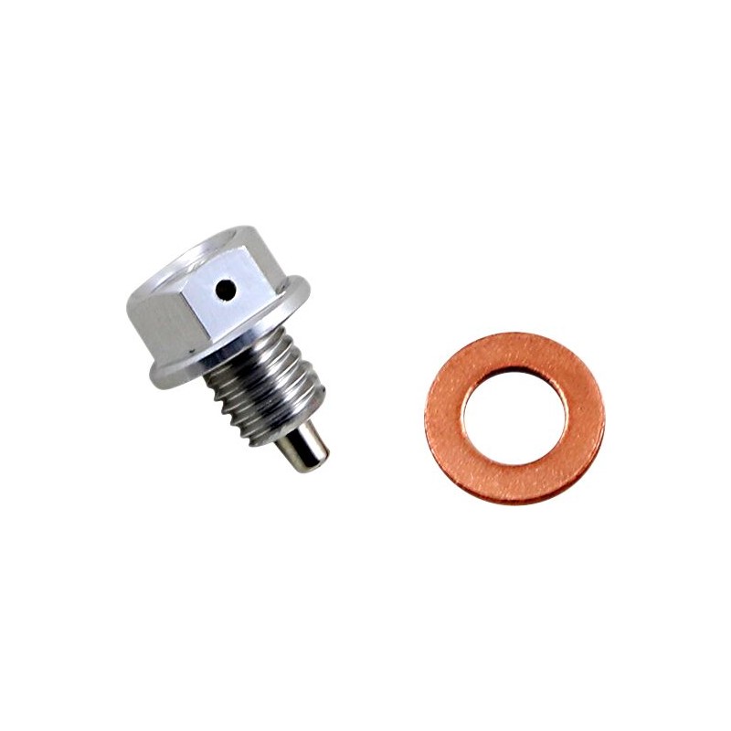 Tapón de vaciado magnético plateado Moose Racing - T14-5085S