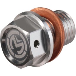 Tapón de vaciado magnético plateado Moose Racing - T14-6084S