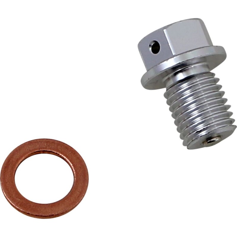 Tapón de vaciado magnético plateado Moose Racing - T14-6085S