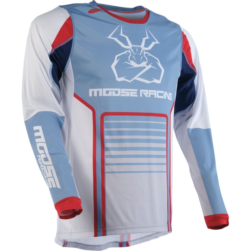 Camiseta Moose Racing Agroid gris / azul