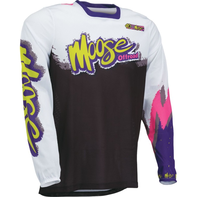 Camiseta Moose Racing Sahara LE blanco / negro / morado