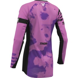 Camiseta mujer Thor Launchmode Bleach negro / orquídea