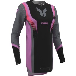 Camiseta mujer Thor Sportmode Velocity negro / orquídea