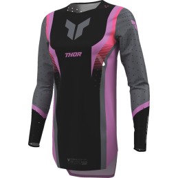 Camiseta mujer Thor Sportmode Velocity negro / orquídea