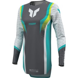 Camiseta mujer Thor Sportmode Velocity gris / aguamarina