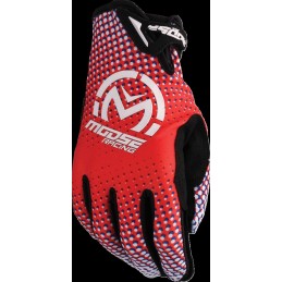 Guantes Moose Racing SX1 rojo / blanco / azul