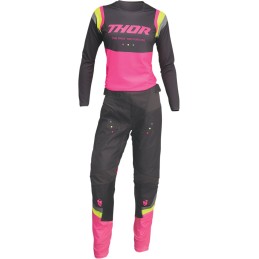 Pantalón mujer Thor PLS Rev gris oscuro / rosa