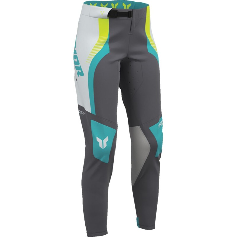 Pantalón mujer Thor Sportmode Velocity gris / aguamarina