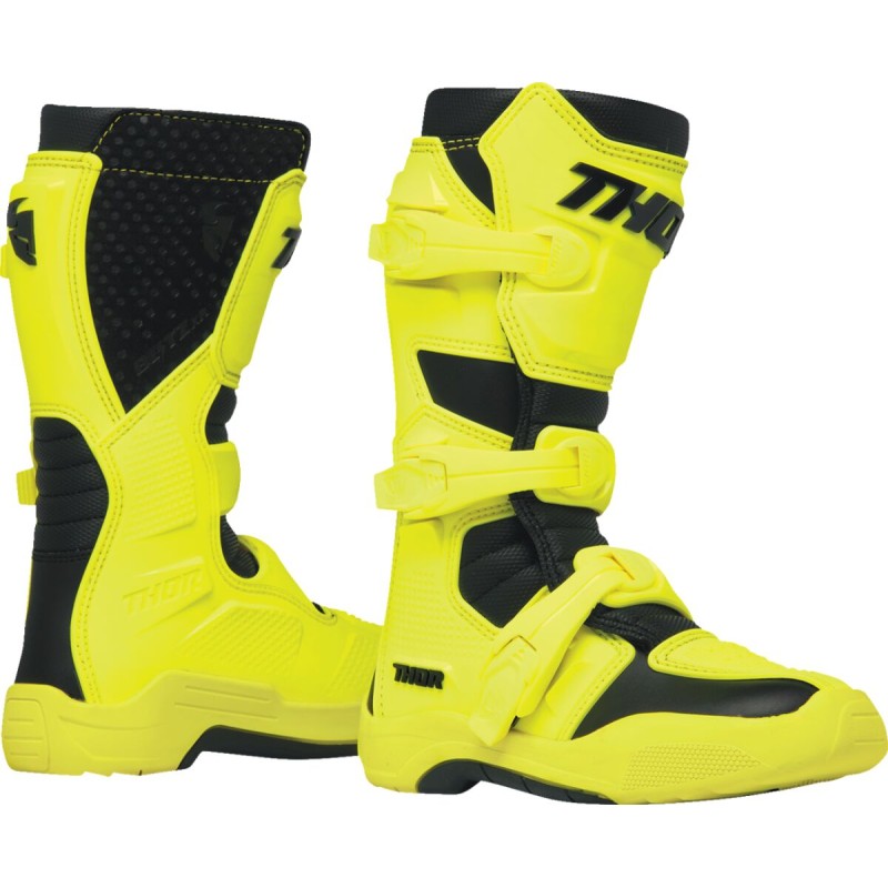 Botas MX infantiles Thor Blitz XR amarillo flúor / negro
