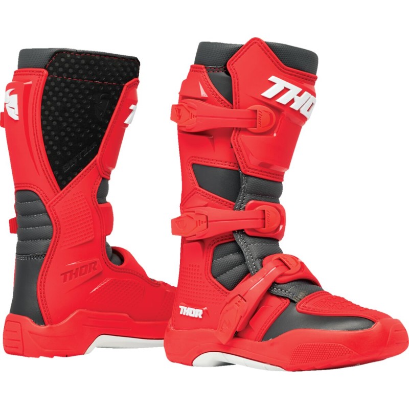 Botas MX infantiles Thor Blitz XR rojo / gris oscuro