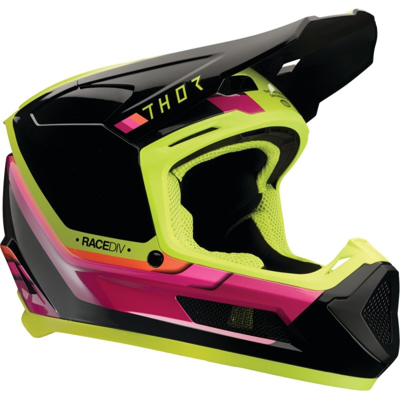 Casco infantil Thor Fleet Defy negro / amarillo flúor