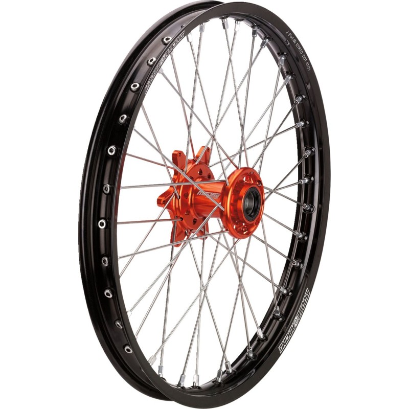 Rueda delantera completa 1.60x21 negra / naranja Moose Racing KTM