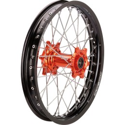 Rueda trasera completa 2.15x19 negra / naranja Moose Racing KTM
