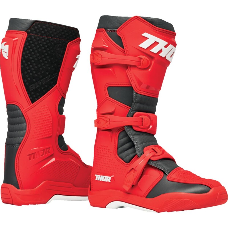 Botas MX Thor Blitz XR rojas / gris oscuro