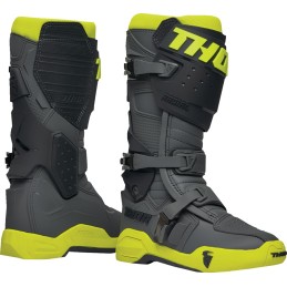 Botas MX Thor Radial grises / amarillo flúor