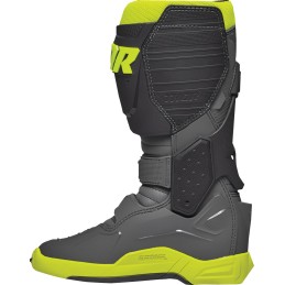 Botas MX Thor Radial grises / amarillo flúor