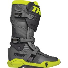 Botas MX Thor Radial grises / amarillo flúor