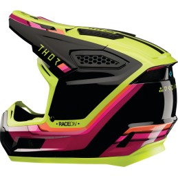 Casco Thor Fleet Defy negro / amarillo flúor
