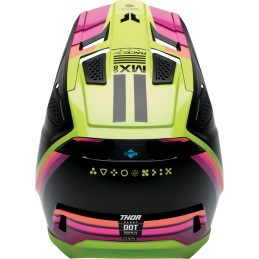 Casco Thor Fleet Defy negro / amarillo flúor